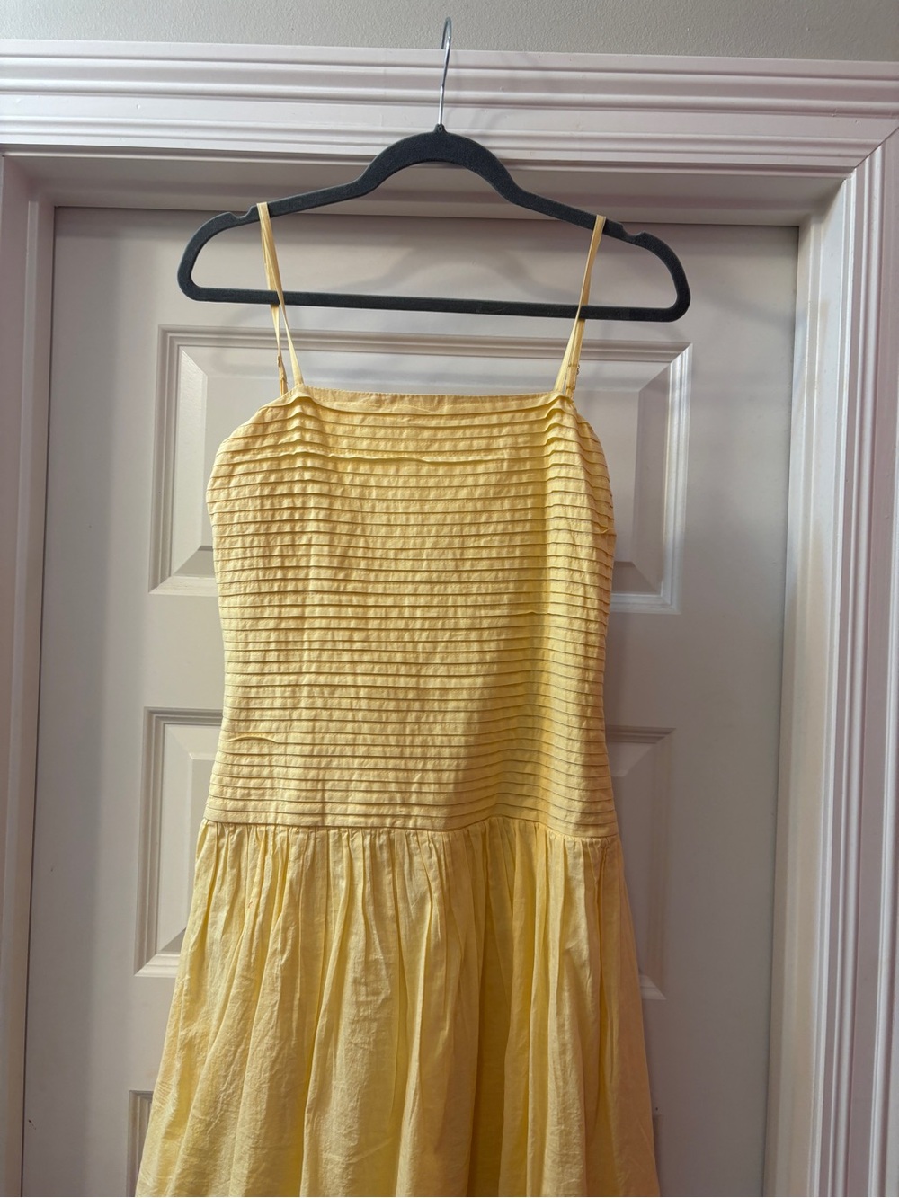 Yellow Spaghetti Strap Summer Dress